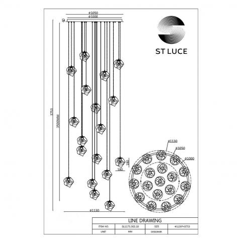 ST Luce Подвесной светильник ST-Luce Portici SL1175.303.18