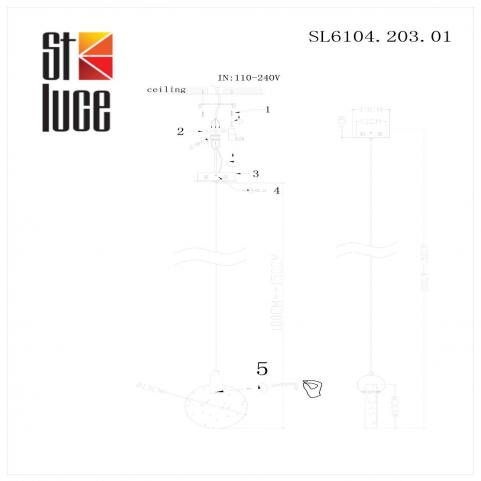 ST Luce Подвесной светильник ST-Luce Montecelio SL6104.203.01
