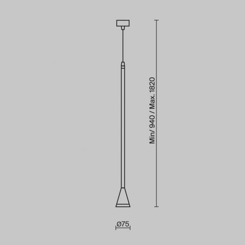 Подвесной светильник Maytoni Technical Arrow P064PL-01W-1