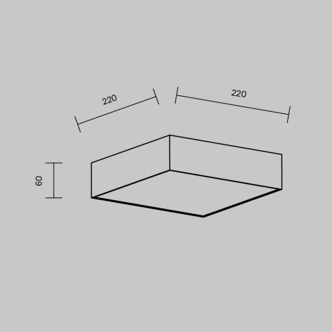 Потолочный светильник Maytoni Technical Ceiling 4000K Zon C032CL-24W4K-SQ-W
