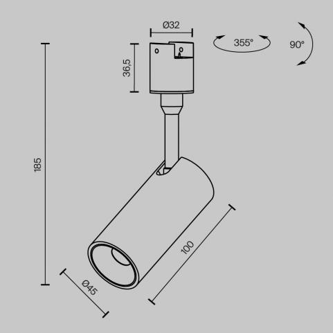 Трековый светильник Maytoni Technical Elasity 3000K Focus Led TR163-1-10W3K-M-B