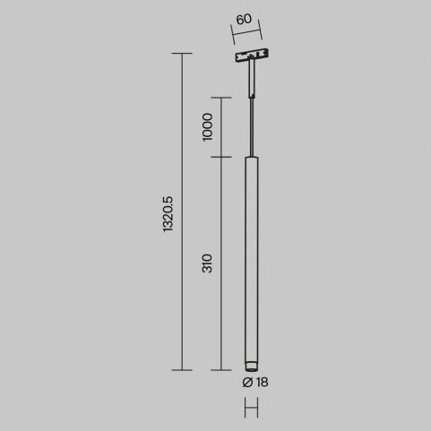 Трековый подвесной светильник Maytoni Technical Levity 3000К Skim TR191-1-3W3K-M-BW