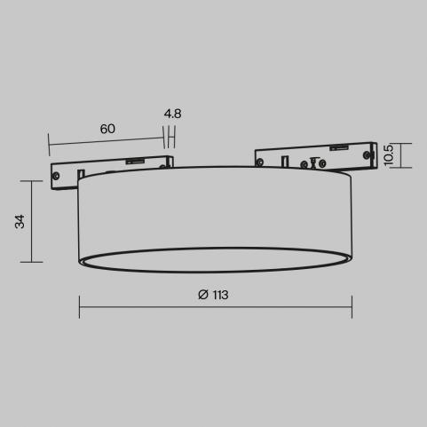 Трековый светильник Maytoni Technical Levity 2700К Zon TR189-1-12W2.7K-B
