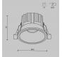 Точечный светильник Maytoni Technical Downlight 3000K Round DL058-7W3K-BS